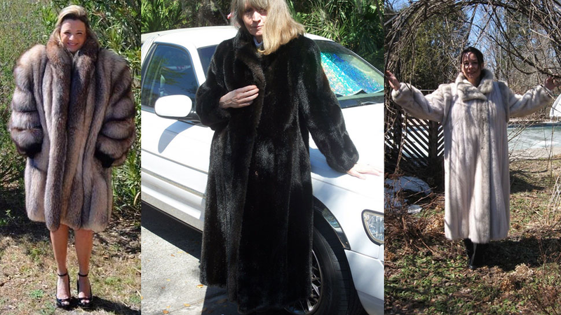Illustration for article titled Women Modeling Fur Coats on eBay